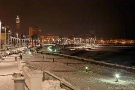 la plage du havre le soir